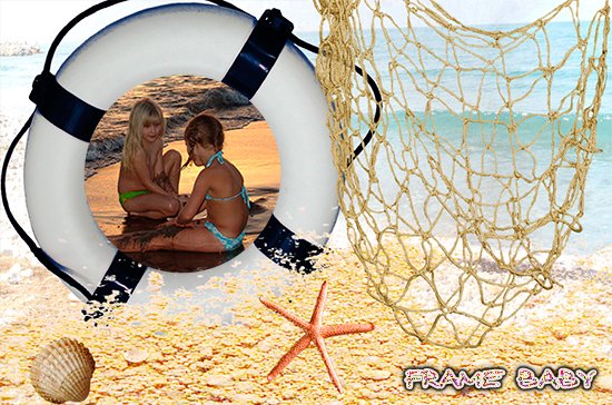 Летние детские рамки онлайн своими руками, Морская